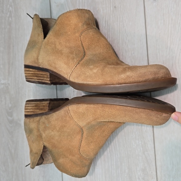 Born Women's Cut Out Side Suede Ankle Boots Moto Shoes Sz 8M - Picture 10 of 12